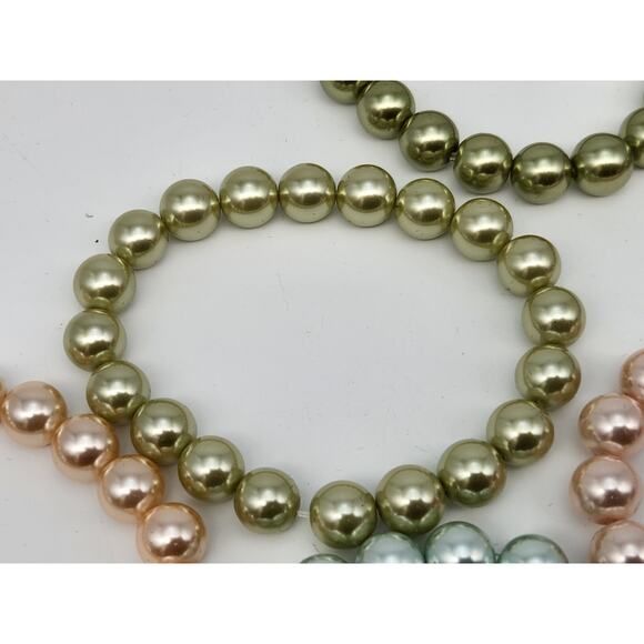 KJL Kenneth Jay Lane faux Pearl Bracelets Multi Color Set of 10 - Picture 7 of 16